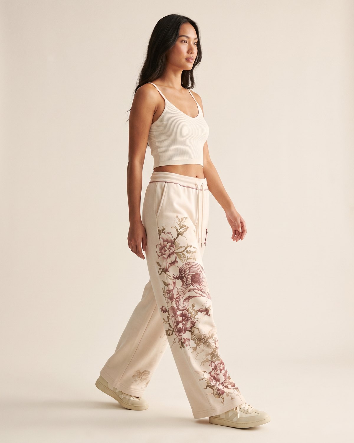 Model Wearing Seabreeze Baggy Jeans by Ivoryshores — Side View