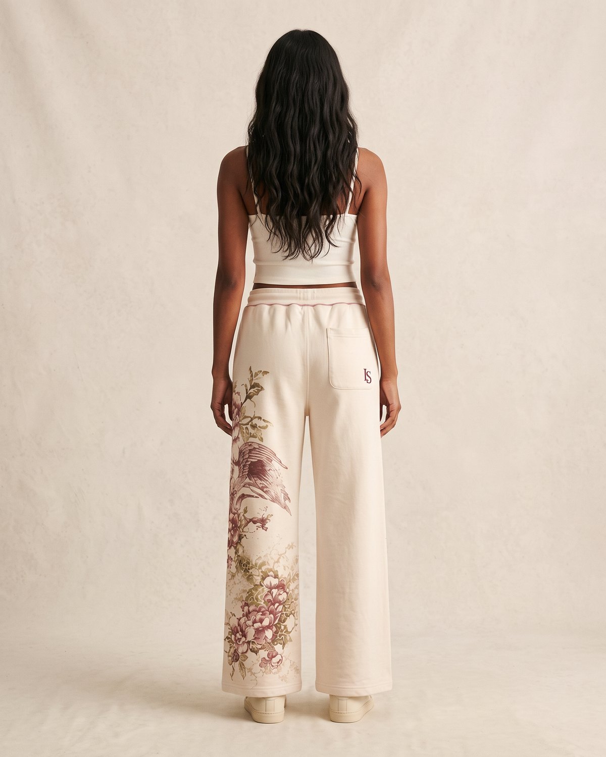 Model Wearing Seabreeze Baggy Jeans by Ivoryshores — Back View