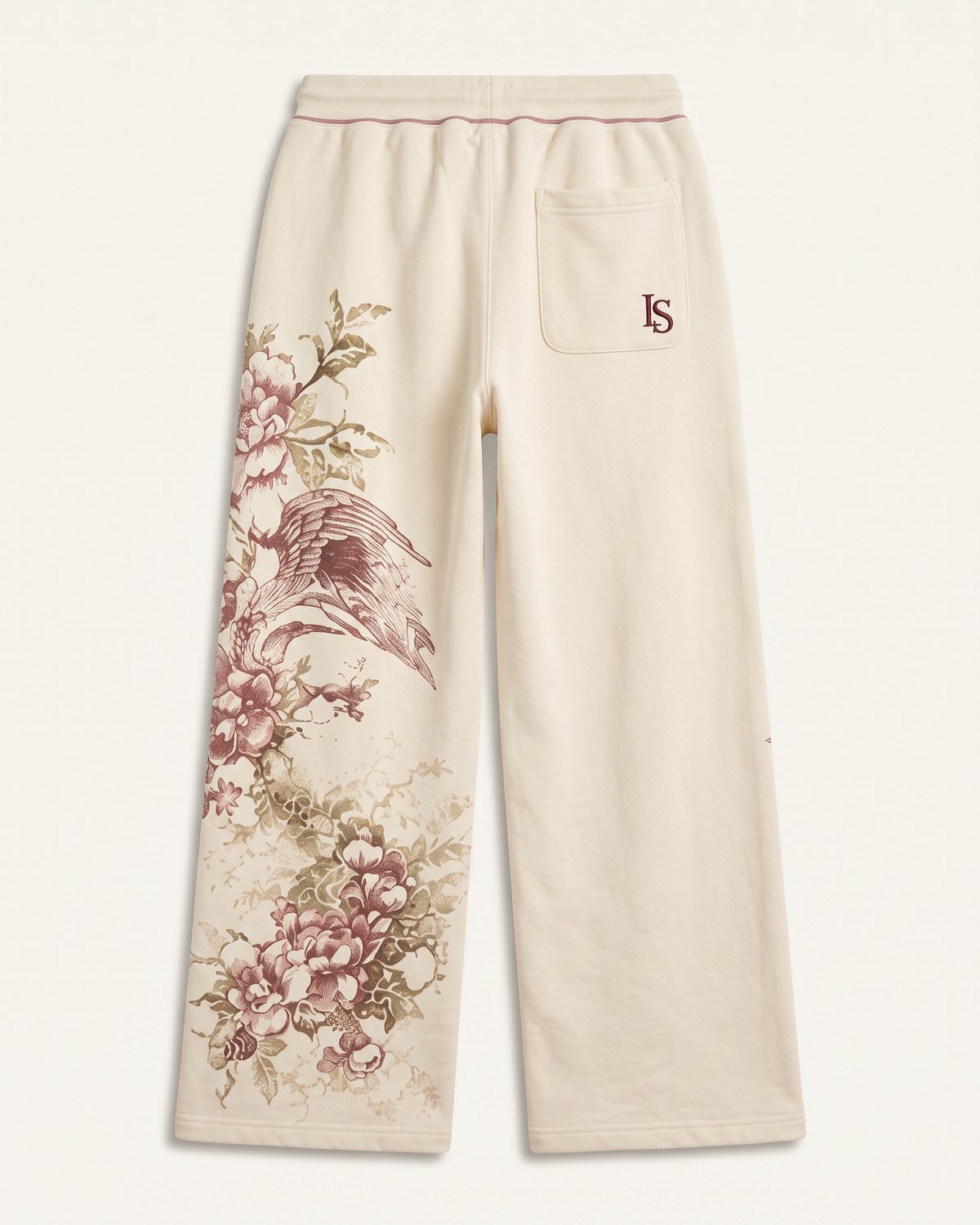 Seabreeze Baggy Jeans by Ivoryshores — Studio Back View with the 'IS' pocket monogram
